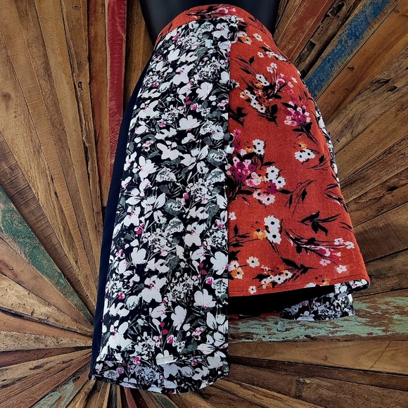 Acne Studios Hamni print/mixed print hi/lo skirt Sz 32/US 0 or 2 - Picture 1 of 13